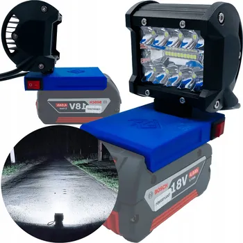 Svítilna PRACOVNÍ LAMPA PRO AKU NÁŘADÍ BOSCH PROFESSIONAL 18V / HALOGENOVÁ SVÍTILNA 18V MAX