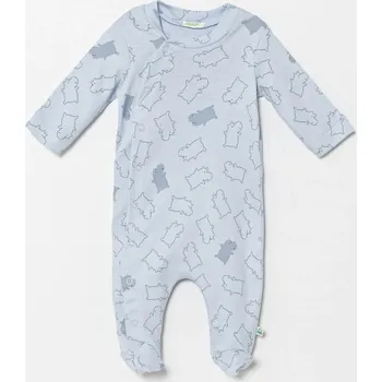 Kojenecký overall Kojenecké bavlněné dupačky United Colors of Benetton 3PWB0T02D.W.Seasonal modrá 05X, vel. 74