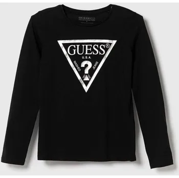 Chlapecké tričko Dětské bavlněné tričko s dlouhým rukávem Guess J84I36.K8HM0.9BYX černá 99X, vel. 158-166