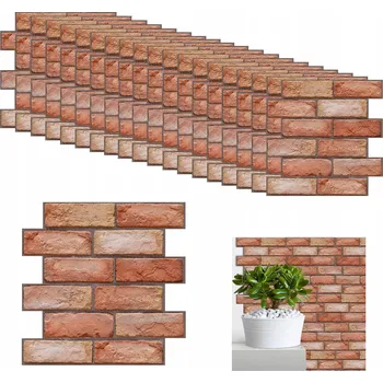 Obklad 20X SAMOLEPICÍ OBKLADOVÉ PANELY NA STĚNU VODĚODOLNÉ 3D OBKLADOVÉ PANELY CIHLA