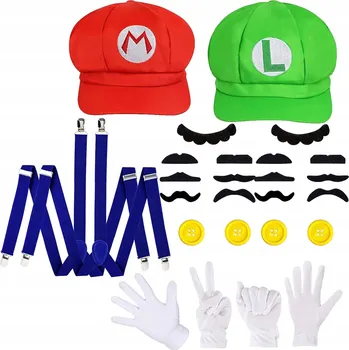 Karnevalový kostým Kostým Převlek KOSTÝM MARIO BROS pro dospělé i dítě HRA Příslušenství