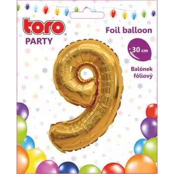 Balónek foliový TORO číslice 9 30cm