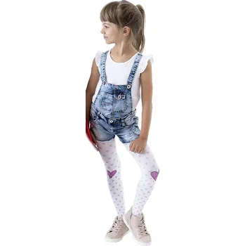 Dětské punčocháče Knittex bílé z polyamidu, velikost 104