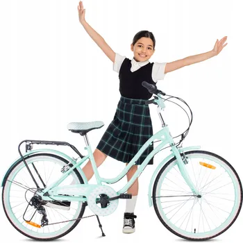 Dětské kolo Dívčí kolo SUN BABY Heart Bike 24 palců, mátové