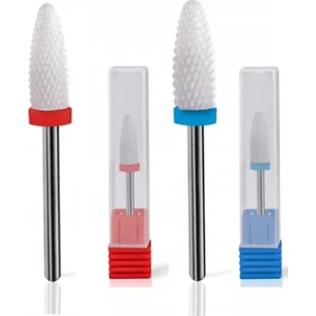 Lak na nehty SADA KERAMICKÝCH FRÉZ na NEHTY pro hybridní a gelové nehty, KUŽELOVÉ, 1+1 DÁREK