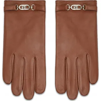 Rukavice Lauren Ralph Lauren dámské kožené rukavice prstové z lícové kůže, velikost M