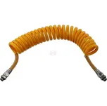 9 x 12 - 3.5 m spirálová žlutá PU hadice s koncovkami M16x15 (ovládací okruh)