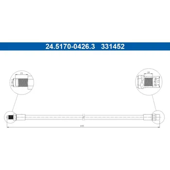 Brzdová hadice Brzdová hadice ATE 24.5170-0426.3