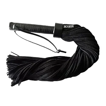 ROUGE Long Suede Flogger Leather Handle Black