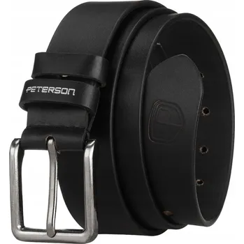 Opasek Pánský kožený Pásek klasický PETERSON černý, dárek pro muže