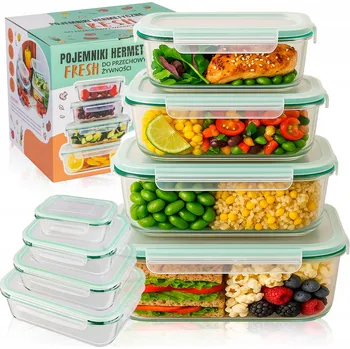 Dóza na potraviny Skleněné dózy na potraviny pro skladování hermetické obědové boxy 4x