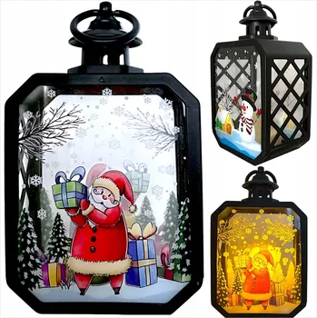 Vánoční dekorace VÁNOČNÍ LAMPičKA LUCERNA BOŽÍ HOD VÁNOČNÍ MAGICKÝ LAMPION LED MIKULÁŠ