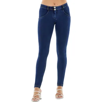 Dámské legíny Dámské jeggings kalhoty FREDDY-WR.UP® skinny push up organic cotton jeggings-Blue Modrá S