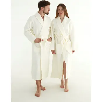 Dámský župan Župan IDEAL Unisex Vaflový 100% Bavlna Lehký Rychleschnoucí 2XL