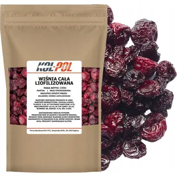 Sušená potravina Višně lyofilizované 100g celé lyofilizované ovoce višeň Kol-Pol