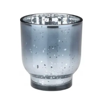 Obraz 38. Skleněný svícen modrý, 10 cm