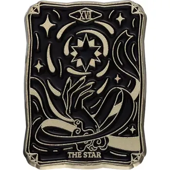 Brož Pin / Brož Odznáček - karta tarotu - THE STAR / HVĚZDA