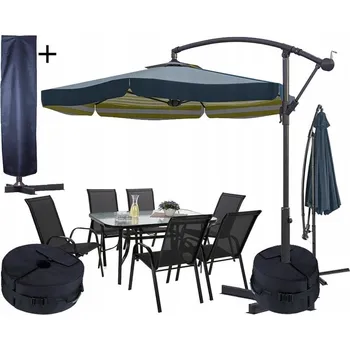 Slunečník S boční nohou slunečník Carruzzo , vícebarevný, 350 x 250 cm