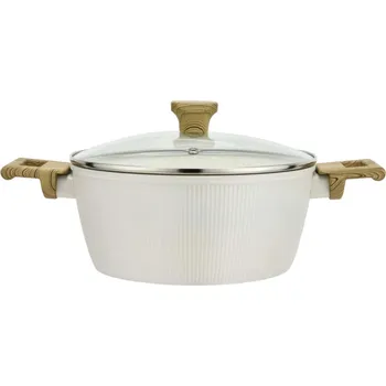 Hrnec Kastrol s poklicí KITCHISIMO Bianco 20cm nepřilnavý povrch