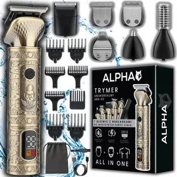 Zastřihovač vlasů, vousů a těla 7v1 Alpha ABS-02