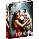 ENJOY Puzzle Dáma a vlk 1000 dílků