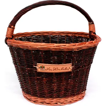 Nákupní košík Proutěný koš na houby - kulatý, tmavý, velký
