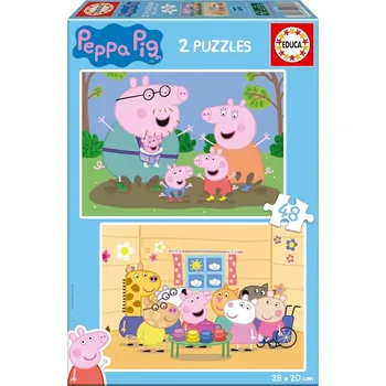 Puzzle Puzzle EDUCA Prasátko PEPPa 2×48 dílků