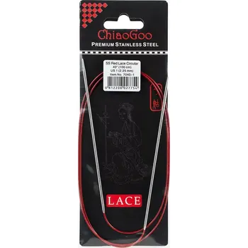 Jehlice ChiaoGoo Kruhové Fixní Jehlice 100Cm 2,25mm (ChiaoGoo RED Lace™ SS Circulars 40" 100Cm 2,25mm)