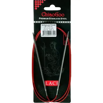 Jehlice ChiaoGoo Kruhové Fixní Jehlice 100Cm 3,25mm (ChiaoGoo RED Lace™ SS Circulars 40" 100Cm 3,25mm)