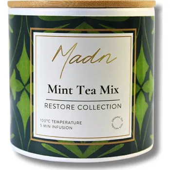 Čaj Madn Tea | Sypaná mátová směs - Mint Tea Mix Obsah: 80 g v krabičce kolekce Restore • přirozeně podporuje trávení • certifikováno bio