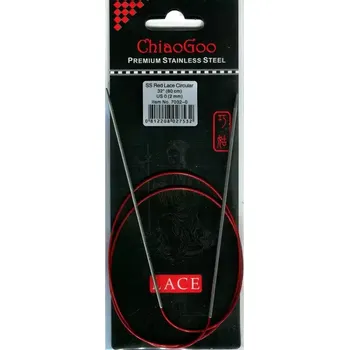 Jehlice ChiaoGoo Kruhové Fixní Jehlice 80Cm 2mm (ChiaoGoo RED Lace™ SS Circulars 32" 80Cm 2mm)