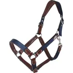 Ohlávka Combi QHP Barva: černá kůže/modrá, Velikost: COB