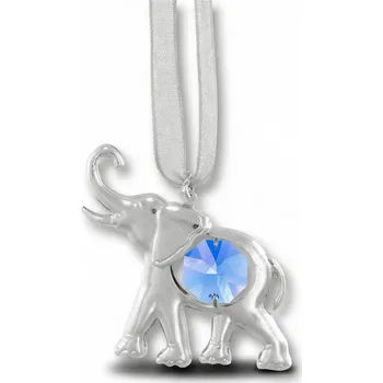 Kancelářský nábytek Figurka sloník s stužkou 6 cm chrom modrý