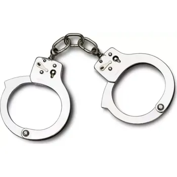 Pouta jednoduché Chromové (Universální zaklapávací pouta na obě ruce... )