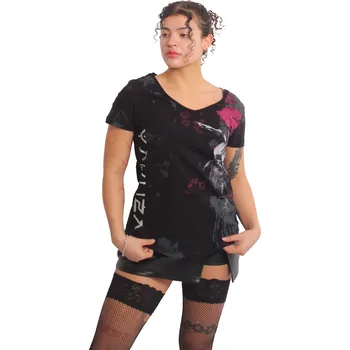 Dámské tričko Dámské triko Yakuza Rose Scratch Curved V 25118 black velikost: XXL