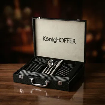 Příbor Sada příborů v koženém kufříku Konighoffer Hailey 72 kusů