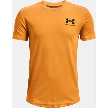 Chlapecké tričko Under Armour UA Sportstyle Left Che 1363280-857 Oranžová YXS