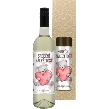Dárkové víno Chardonnay - Srdeční záležitost