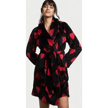 Dámský župan Victorias Secret župan Plush Short Cozy Robe M/L - doprava zdarma