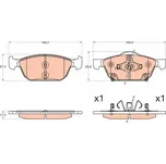 Sada brzdových destiček, kotoučová brzda LUCAS GDB3600
