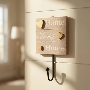 Věšák Dřevěný nástěnný věšák TADAR HOME