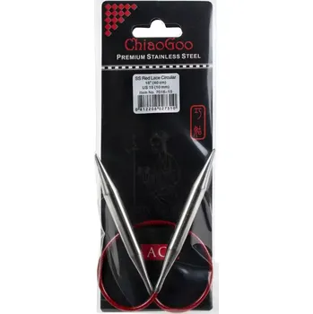Jehlice ChiaoGoo Kruhové Fixní Jehlice 40Cm 10mm (ChiaoGoo RED Lace™ SS Circulars 16" 40Cm 10mm)
