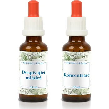 Přírodní produkt Dospívající mládež 30ml a Koncentrace 30 ml Bachovy esence
