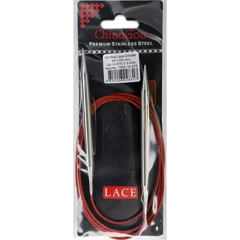 Jehlice ChiaoGoo Kruhové Fixní Jehlice 150Cm 7,5mm (ChiaoGoo RED Lace™ SS Circulars 60" 150Cm 7,5mm)