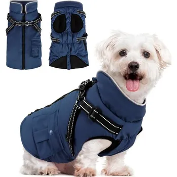 Obleček pro psa Bunda pro psa Woiil, M, modrý