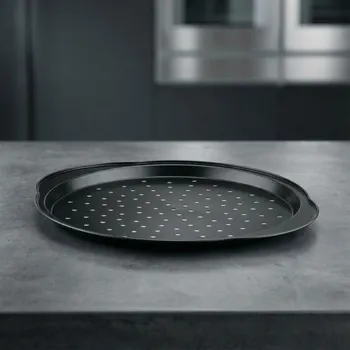 Plech na pečení Plech na pizzu s úchyty Konighoffer Black 37 × 33 cm