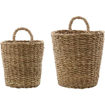 Piknikový koš House Doctor Úložný koš z mořské trávy Here Natural – set 2 ks