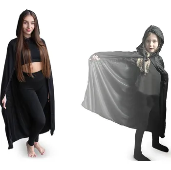 Karnevalový kostým Karnevalový plášť s kapucí, Balení 1 sada, Varianta 1 (90 cm) černá