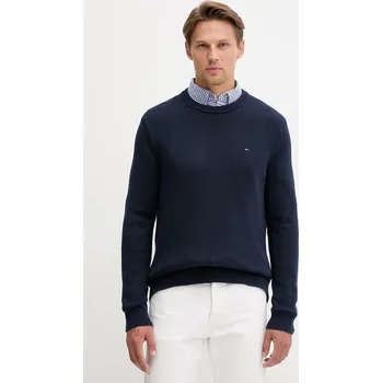 Pánský svetr Bavlněný svetr Tommy Jeans DM0DM21787 námořnická modř 59X, vel. XL