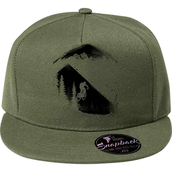 MTB - Mountain bike, horské kolo, v4, černý potisk - Kšiltovka, čepice 5P RAP - nastavitelná